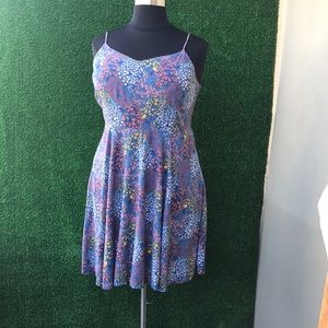 Blue floral dress
